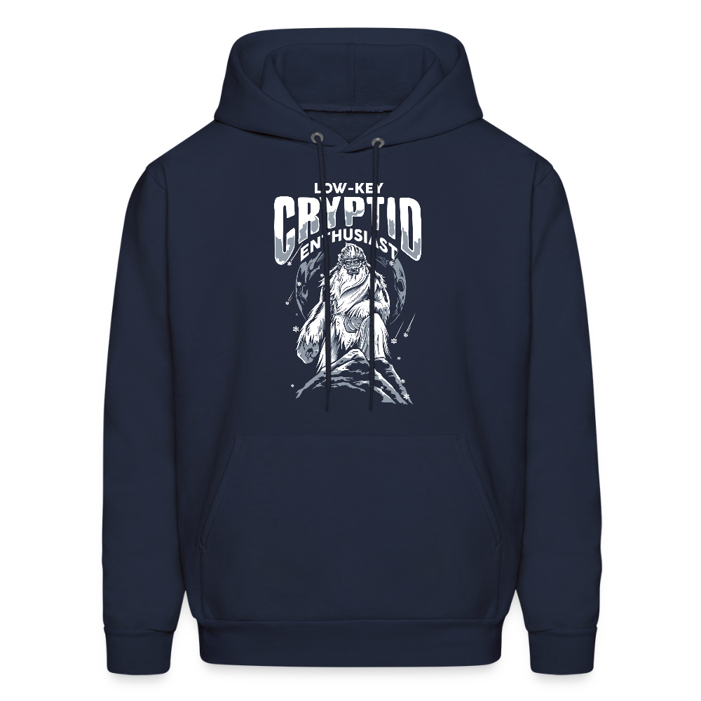 Low-Key Cryptid Enthusiast Men's Hoodie - navy