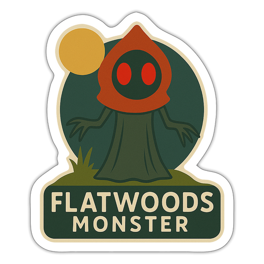 The Flatwoods Monster Sticker - white matte