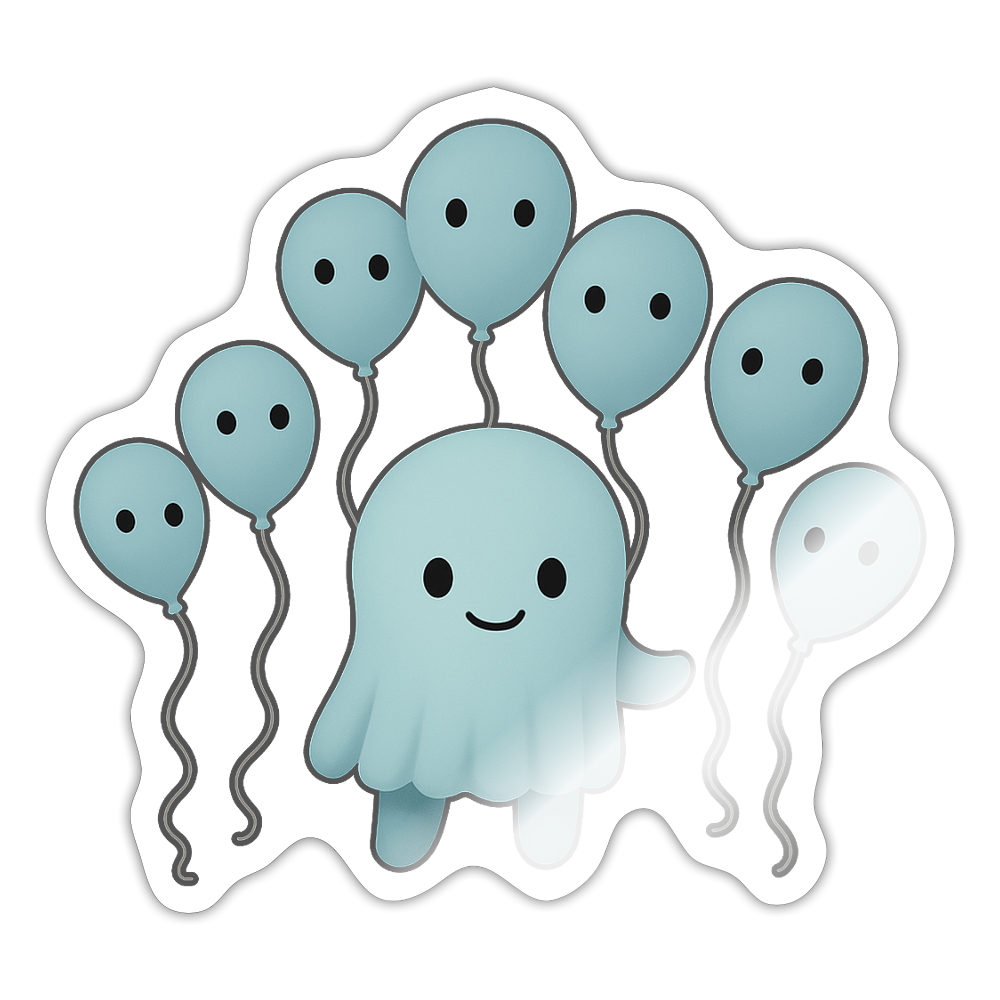 The Good Ghost Sticker - white glossy
