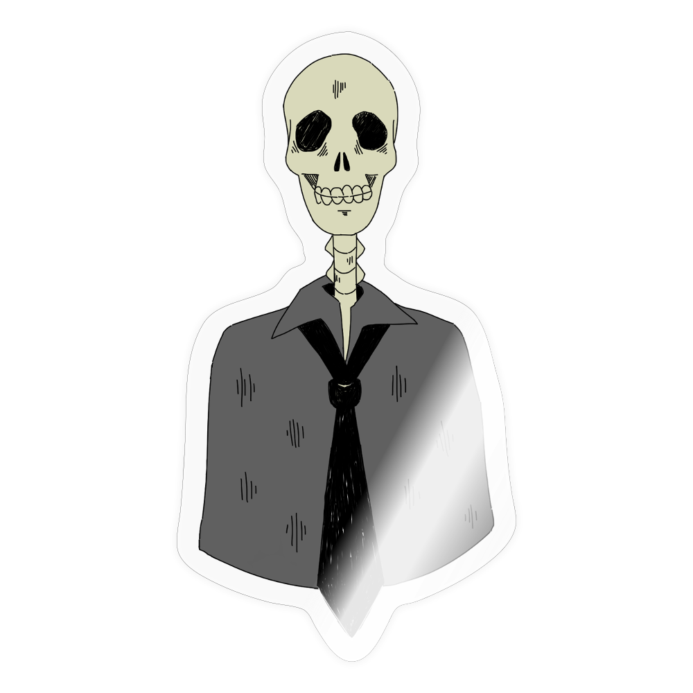 The Skeleton Sticker - transparent glossy