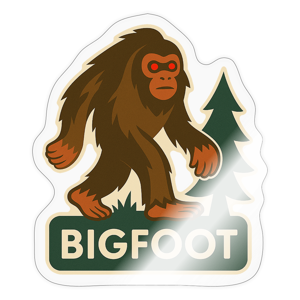 Bigfoot Sticker - transparent glossy