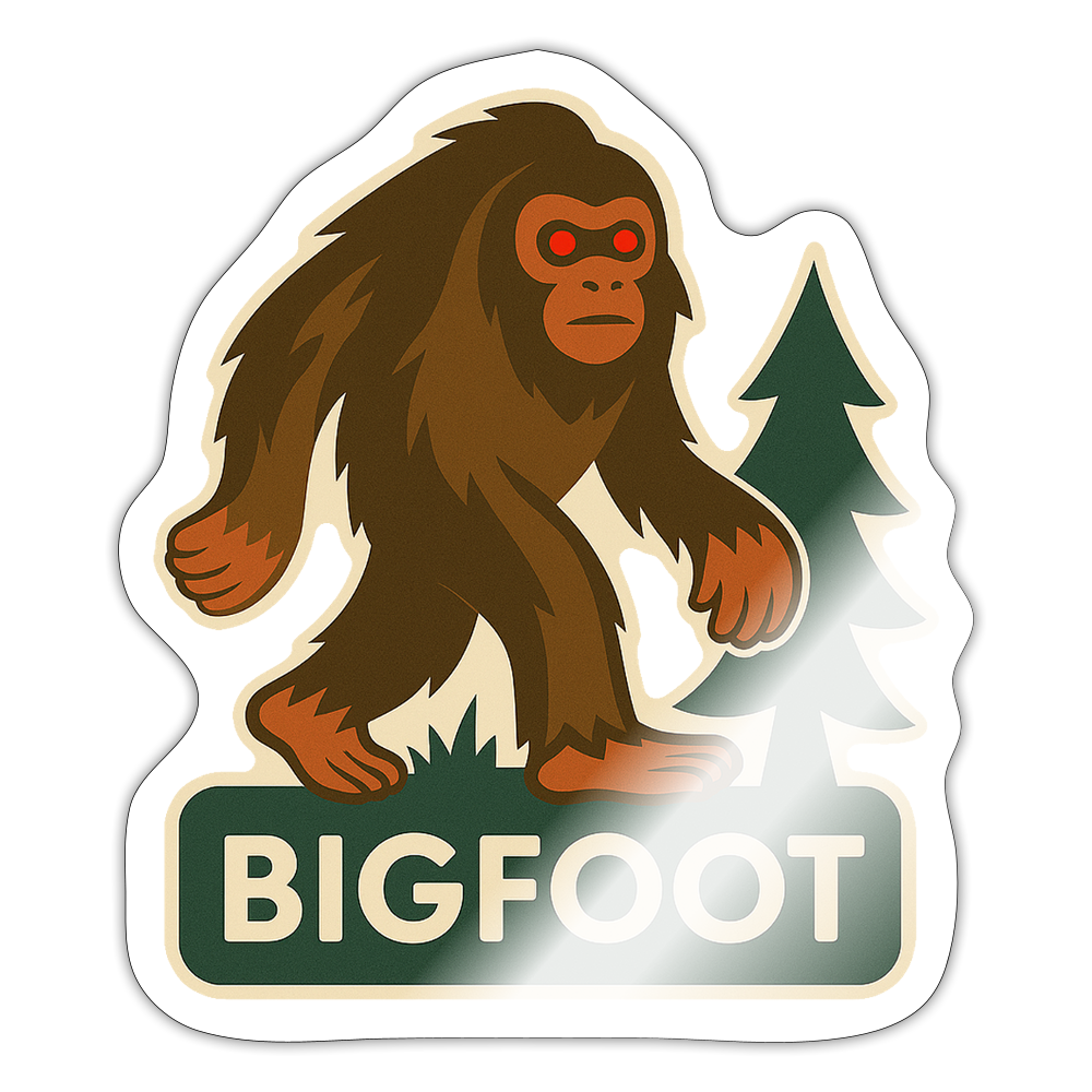 Bigfoot Sticker - white glossy