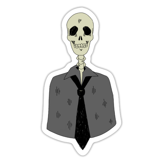 The Skeleton Sticker - white matte