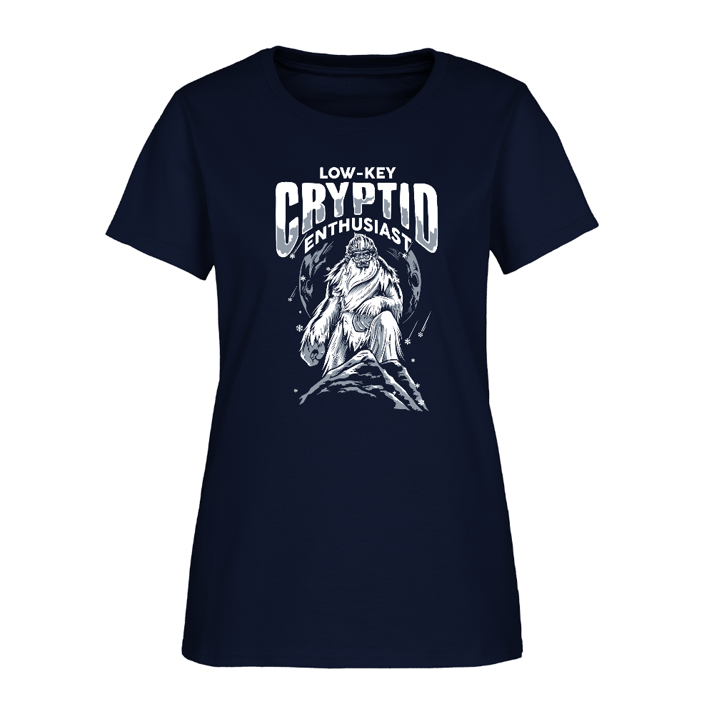 Low-Key Cryptid Enthusiast Women's T-Shirt - navy