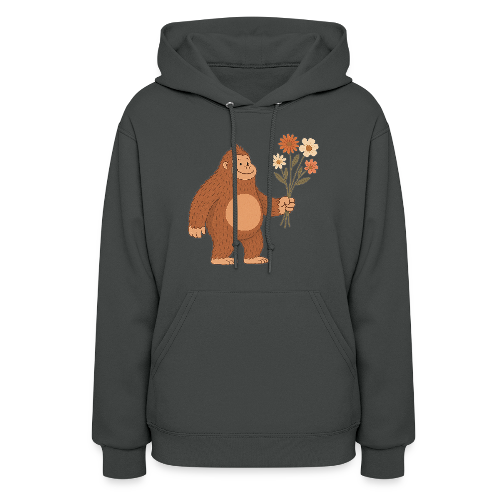 Bigfoot’s Bouquet Women's Hoodie - asphalt