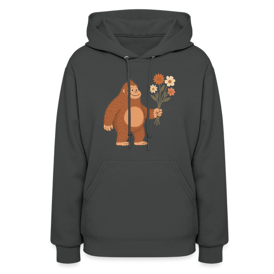 Bigfoot’s Bouquet Women's Hoodie - asphalt