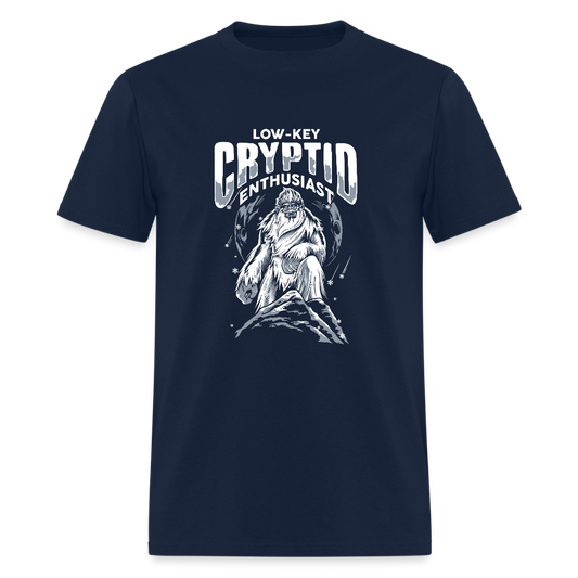 Low-Key Cryptid Enthusiast Men's T-Shirt - navy