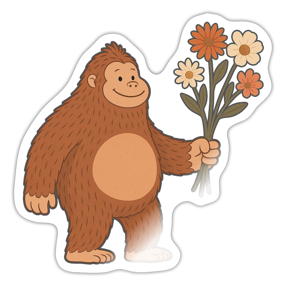 Bigfoot’s Bouquet Sticker - white glossy