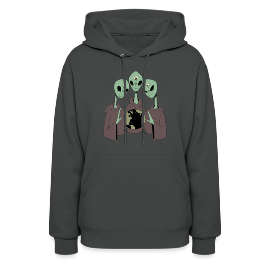 Alien Overlords Women's Hoodie - asphalt