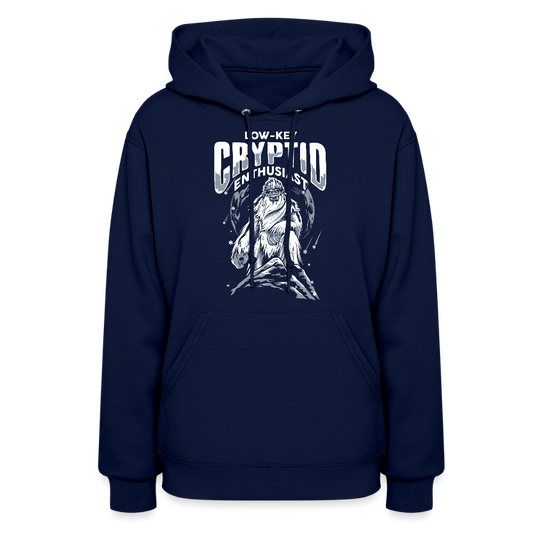 Low-Key Cryptid Enthusiast Women's Hoodie - navy