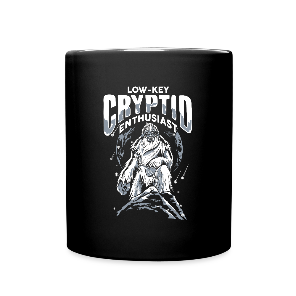 Low-Key Cryptid Enthusiast Full Color Mug - black
