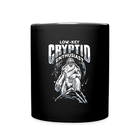 Low-Key Cryptid Enthusiast Full Color Mug - black