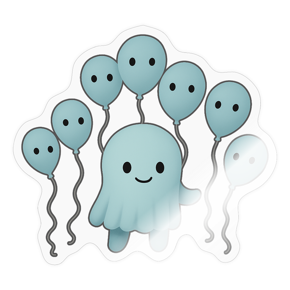 The Good Ghost Sticker - transparent glossy