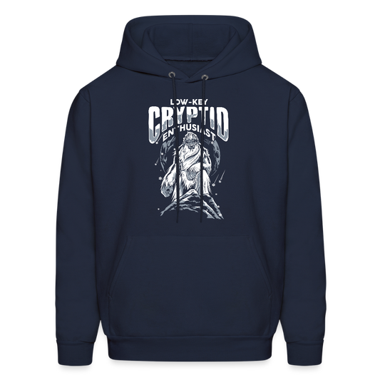Low-Key Cryptid Enthusiast Men's Hoodie - navy