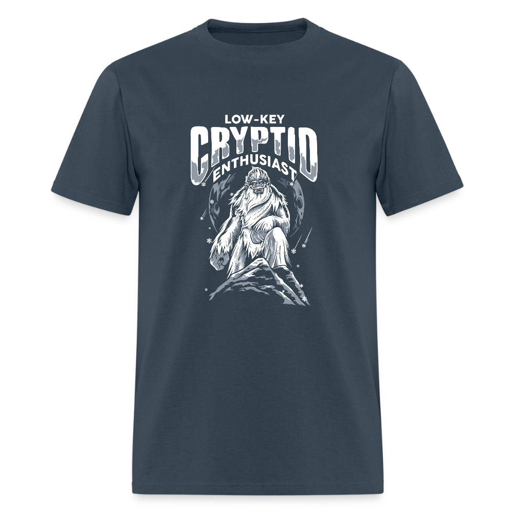 Low-Key Cryptid Enthusiast Men's T-Shirt -  blue dusk