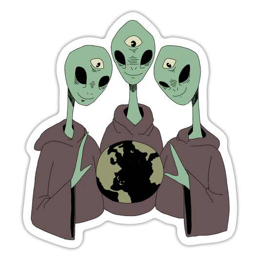 Alien Overlords Sticker - white matte