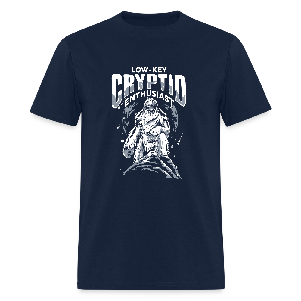 Low-Key Cryptid Enthusiast Men's T-Shirt - navy
