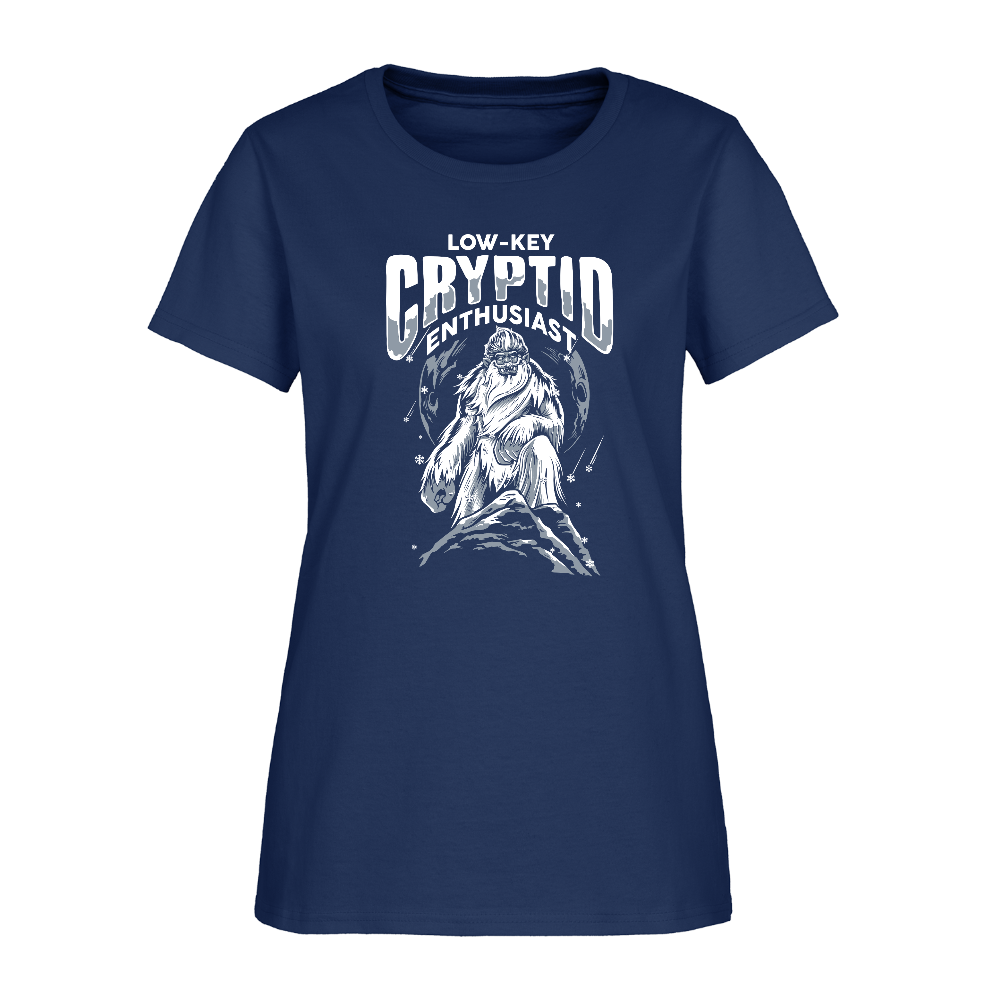 Low-Key Cryptid Enthusiast Women's T-Shirt -  blue dusk