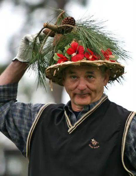 Bill Murray wears a silly hat