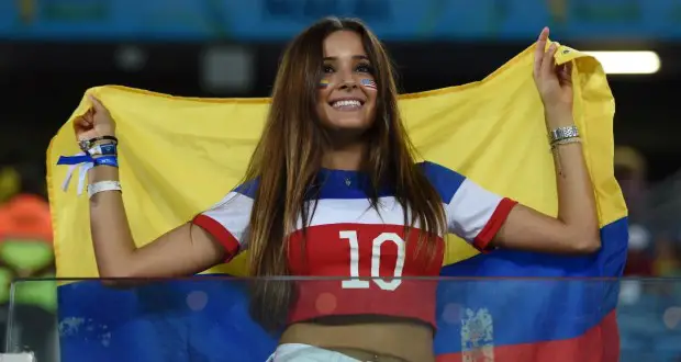 Hot World Cup fans from Columbia