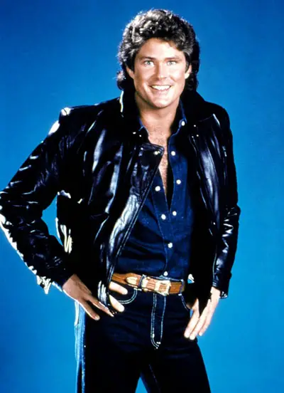 David Hasselhoff as Michael Knight in Night Rider.