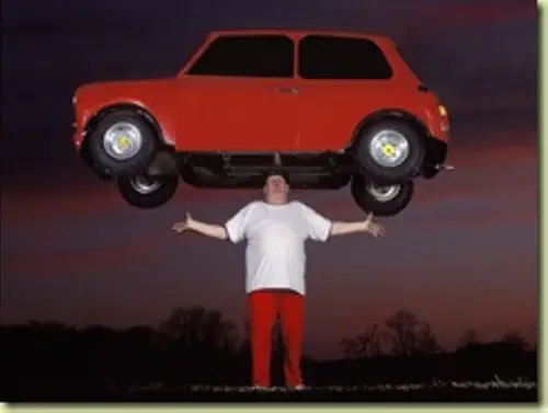Crazy world records. Heaviest Car Balanced on Head