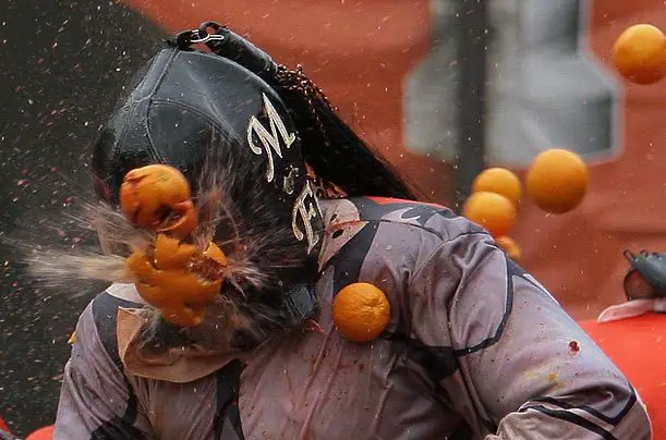 Battle of the orange in Italy is one of the strangest tourist attractions in the world.