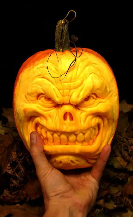 An excellent example of Halloween Jack O'lanterns
