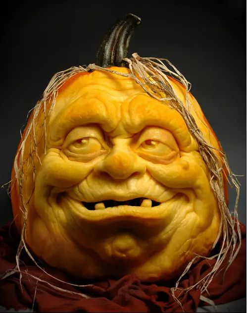 An excellent example of Halloween Jack O'lanterns