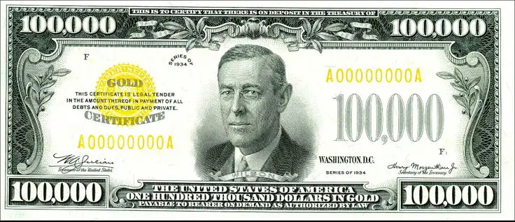 10000 Dollar Bill Printable