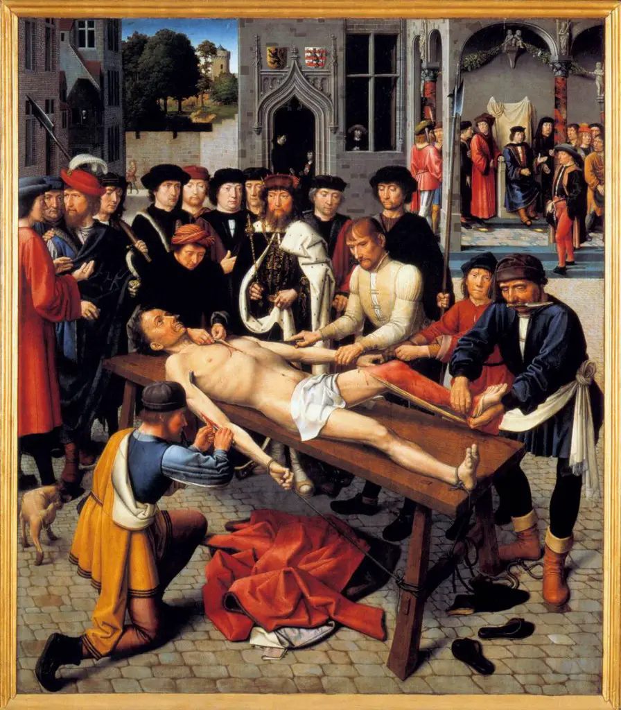 Gerard David's The Judgement of Cambyses is among the most disturbing pieces of art.