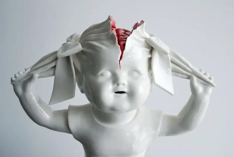 Maria Rubinke's sculptures are the most disturbing pieces of art.