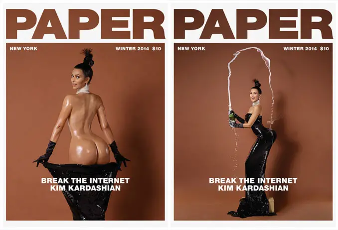 Kim Kardashian's Paper Magazine cover - 7 Times People Broke The Internet