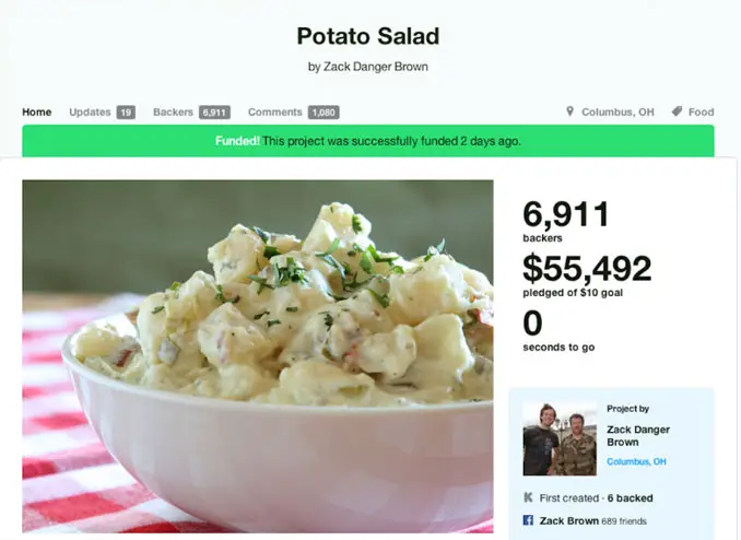 Potato Salad Kickstarter - 7 Times People Broke The Internet