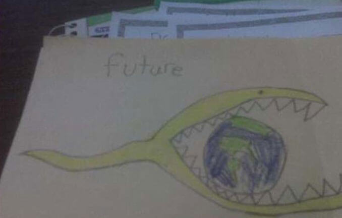 A child's drawing of the future - 22 Inappropriate Children's Drawings That Will Make You Laugh