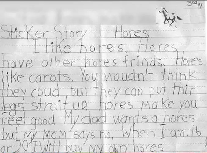 A child's story about horses - 22 Inappropriate Children's Drawings That Will Make You Laugh