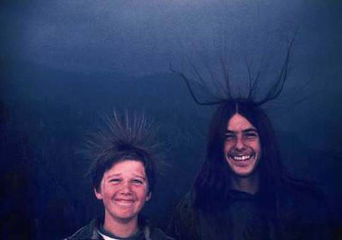 Michael and Sean McQuilken moments before a lightning strike - 20 Shocking Weather Facts You Probably Don't Know