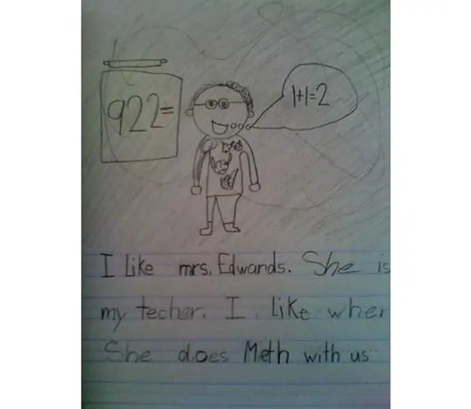 A child's drawing of their meth teacher - 22 Inappropriate Children's Drawings That Will Make You Laugh