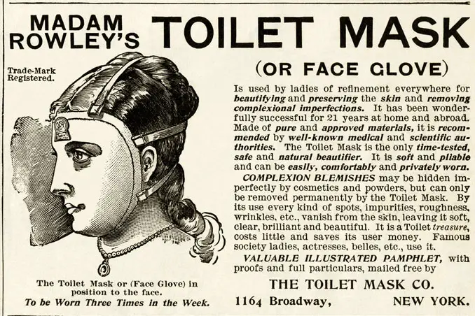 Toilet Mask (Face Glove) advertisement - 10 Shocking Vintage Ads You Have To See To Believe