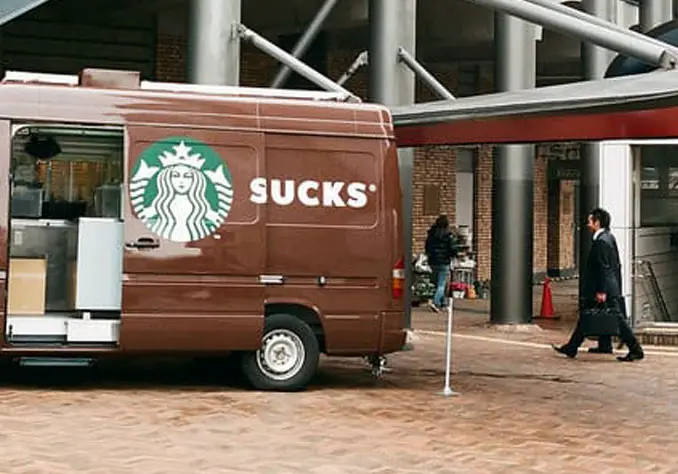 Starbucks van with its door opened - 10 Worst Business Decisions Ever Made