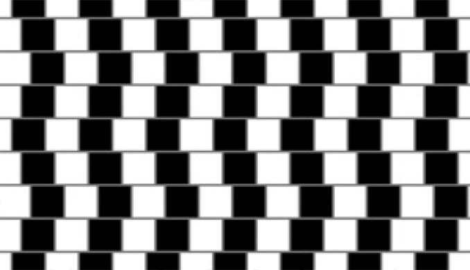 Parallel lines optical illusion.