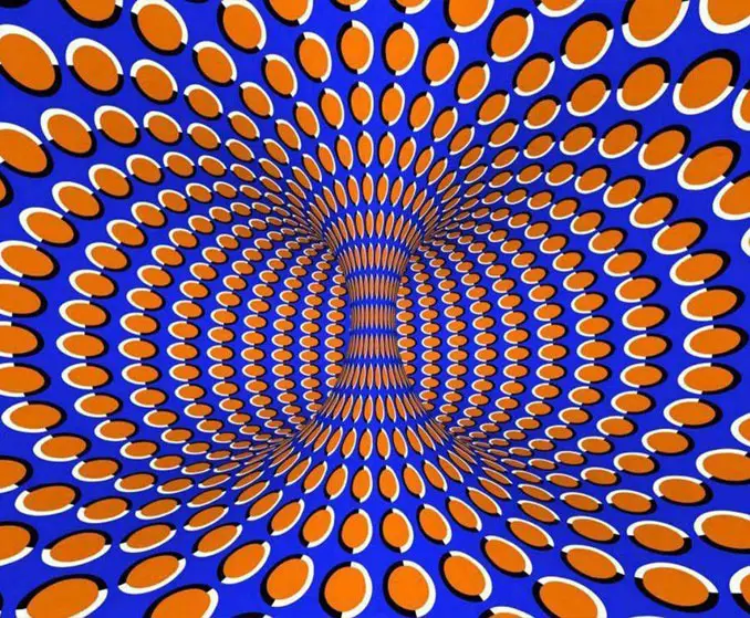 Spinning optical illusion.