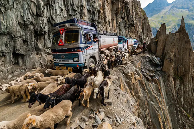Nanga Parbat Pass in Pakistan is one of the world's most dangerous roads.