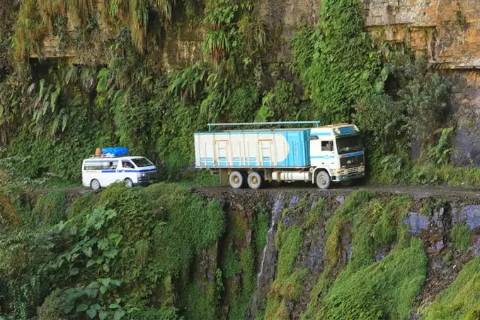 North Yungas Road in Bolivia.
