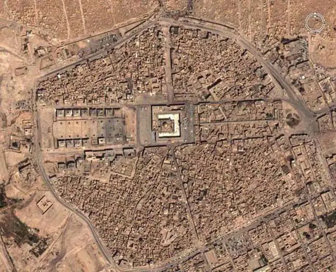 An aerial view of Wadi us-Salaam cemetery seen on Google Earth.