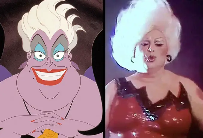 Ursula The Sea Witch and Divine.