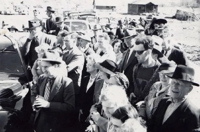 Time traveler at the South Fork Bridge reopening in Canada in the early 1940's - 10 REAL Cases Of Time Travel That Cannot Be Explained