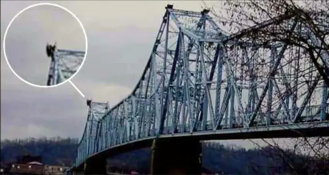 Mothman on Silver Bridge, West Virginia - 10 Strangest Things Ever Seen in The Sky