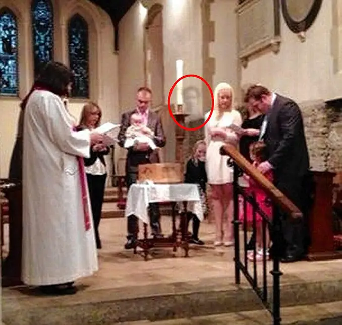 Ghost photographed at christening - 10 Creepy Church Ghost Sightings Caught on Camera