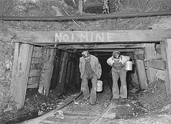 Two men in a mine